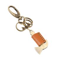 Zinklegierung Schlüssel Verschluss, mit PU Leder, unisex, frei von Nickel, Blei & Kadmium, 120x20mm, verkauft von PC