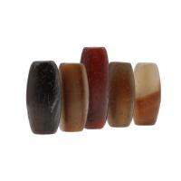 Natural Red Agate Beads, Drum, DIY, red, 38x19x19mm, Hole:Approx 3mm, Sold By PC
