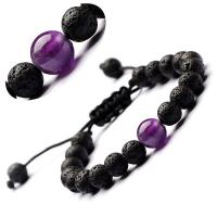 Gemstone Bracelets Agate with Lava Unisex 8mmuff0c10mm Length 18.5 cm Sold By PC