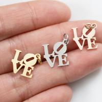 Stainless Steel Letter Pendants plated fashion jewelry & for woman Sold By Bag
