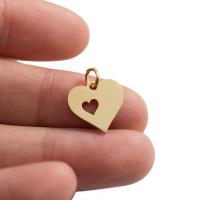 Stainless Steel Heart Pendants, plated, fashion jewelry & DIY, more colors for choice, 5PCs/Bag, Sold By Bag