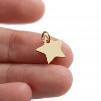 Stainless Steel Pendants, Star, plated, fashion jewelry & DIY, more colors for choice, 5PCs/Bag, Sold By Bag