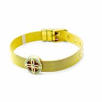 Cubic Zirconia Micro Pave Brass Bracelet with Stainless Steel plated & micro pave cubic zirconia 10mm Length Approx 16-20 cm Sold By PC