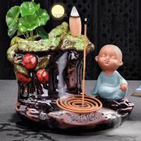 Backflow Incense Burner, Porcelain, plated, for home and office & durable & different styles for choice, more colors for choice, 130x110mm, Sold By PC