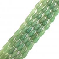Natural Aventurine Beads, Green Aventurine, Teardrop, polished, DIY, green, 7x6mm, Approx 25PCs/Strand, Sold Per 38 cm Strand