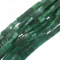 Perline avventurina, avventurina verde, Piazza, lucido, DIY, verde, 16mm, Appross. 24PC/filo, Venduto per 38 cm filo