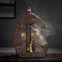 Backflow Incense Burner, Porcelain, plated, for home and office & durable, 220x180x40mm, Sold By PC