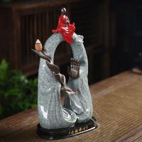 Backflow Incense Burner, Porcelain, plated, for home and office & durable, 255x135x60mm, Sold By PC