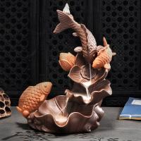 Backflow Incense Burner, Purple Clay, plated, for home and office & durable, 170x220mm, Sold By PC