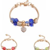 European Bracelet Brass with Resin & Zinc Alloy for woman & with cubic zirconia 18cm 19cm Sold By PC