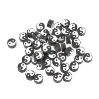 Polymer Ton Perlen , rund, plattiert, DIY, keine, 10mm, 50PCs/Tasche, verkauft von Tasche