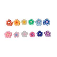 Polymer Clay Gyöngyök, Virág, DIY, kevert színek, 9x4mmuff0c11x4mm, 100PC-k/Bag, Által értékesített Bag