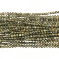Labradorite perle, Mjesečev, Krug, uglađen, možete DIY & faceted, zelen, 6mm, 64računala/Strand, Prodano Per 38 cm Strand