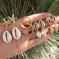 Brincos de Concha, 4 peças & joias de moda & para mulher, vendido por Defina