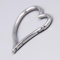 Stainless Steel Jewelry Clasp, Heart, polished, DIY, Sold By PC