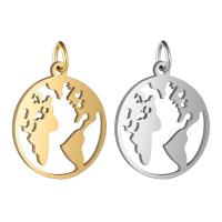 Stainless Steel Pendants, Round, polished, fashion jewelry & DIY & for woman, more colors for choice, Sold By PC
