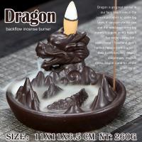 Backflow Incense Burner, Porcelain, plated, for home and office & durable, 110x65mm, Sold By PC