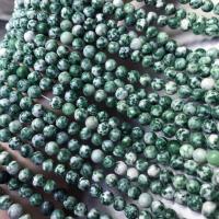 Natural Jade Beads Green Jade Round polished DIY green Length 38 cm Sold By PC