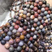 Natural Jade Beads Round polished DIY mixed colors Length 38 cm Sold By PC