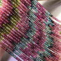 Tourmaline Beads Abacus polished DIY & faceted mixed colors 3.8-4mm Sold Per 38 cm Strand