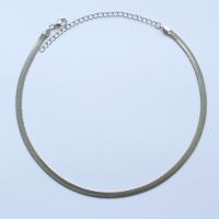 Titanium Steel Necklace, polished, for woman, more colors for choice, Length:46 cm, Sold By PC