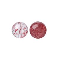 Natural Quartz Jewelry Beads, Strawberry Quartz, Round, DIY & different styles for choice, Sold By PC