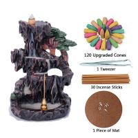 Backflow Incense Burner, Resin, plated, for home and office & durable, 230x165x155mm, Sold By PC