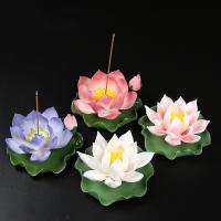 Traditional Ceramic Inserted Burner Incense Seat Porcelain Lotus plated for home and office & durable Sold By PC