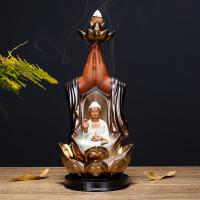 Backflow Incense Burner, Porcelain, plated, for home and office & durable & different styles for choice, more colors for choice, 110x95x235mm, Sold By PC