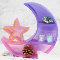 DIY Epoxy Mold Set, Silicone, Moon and Star, 240x40mm, Sold By PC