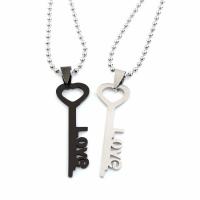 Titanium Steel Pendants, Key, polished, Unisex, more colors for choice, 13x40x1.60mm, Sold By PC