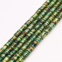 Stoving Varnish Glass Beads, Column, DIY, green, 6x9mm, Sold Per 16 Inch Strand