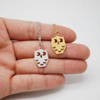 Stainless Steel Jewelry Necklace, Owl, polished, fashion jewelry & for woman, more colors for choice, Sold By PC