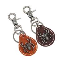 Tibetan Style Key Clasp, with PU Leather, for man, more colors for choice, nickel, lead & cadmium free, 120x30mm, Sold By PC