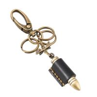 Zinklegierung Schlüssel Verschluss, mit PU Leder, für den Menschen, frei von Nickel, Blei & Kadmium, 120x20mm, verkauft von PC