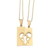 Titanium Steel Pendants Heart polished Unisex & for couple golden Sold By PC