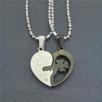 Titanium Steel Pendants, Heart, Unisex & for couple, more colors for choice, 31x31mm, Sold By PC