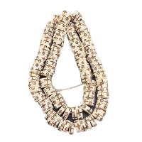 Ox Bone Beads Flat Round Carved DIY Length 38 cm Sold By PC