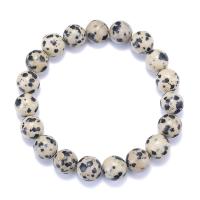 Gemstone Bracelets, Dalmatian, Round, Unisex & radiation protection, mixed colors, Length:19 cm, Sold By PC