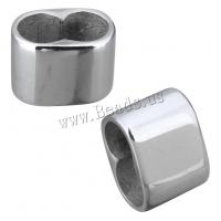 Stainless Steel Spacer Beads, double-hole, original color, 12x9x8mm, Hole:Approx 10x5mm, 10PCs/Lot, Sold By Lot