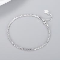 925 Sterling Silver Bangle Bracelet, with 1.18 lnch extender chain, plated, for woman, more colors for choice, Length:Approx 6.3 Inch, Sold By PC