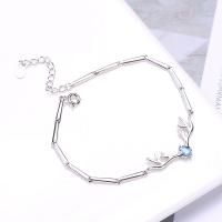 925 Sterling Silver Bangle Bracelet, with 1.18lnch extender chain, plated, for woman & with rhinestone, more colors for choice, Length:Approx 6.3 Inch, Sold By PC