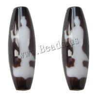 Natural Tibetan Agate Dzi Beads Oval Kuanyin & two tone Approx 1.2mm Sold By PC