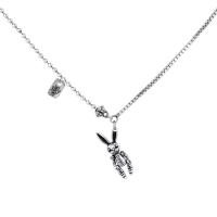 Ожерелья из латуни, Латунь, плакирован серебром, разные стили для выбора & Женский, длина:Приблизительно 17.72 дюймовый, продается PC