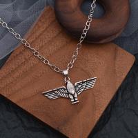 Brass Necklace eagle silver color plated for woman Length Approx 19.68 Inch Sold By PC