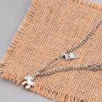 Brass Necklace silver color plated vintage & for woman Length Approx 19.68 Inch Sold By PC