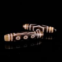 Natural Tibetan Agate Dzi Beads Oval two tone 58mm Sold By PC