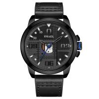 SMAEL®Men Nakit Watch, Cink Alloy, s PU & Organska Glass, Život otporan na vodu & modni nakit & japanski pokret & za čovjeka, više boja za izbor, nikal, olovo i kadmij besplatno, 51.20x55mm, Prodano By PC