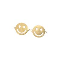 Stainless Steel Connector, Smiling Face, more colors for choice, 16x20x1mm, 10PCs/Bag, Sold By Bag