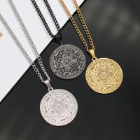 Stainless Steel Jewelry Necklace Round plated fashion jewelry & Unisex Sold By PC